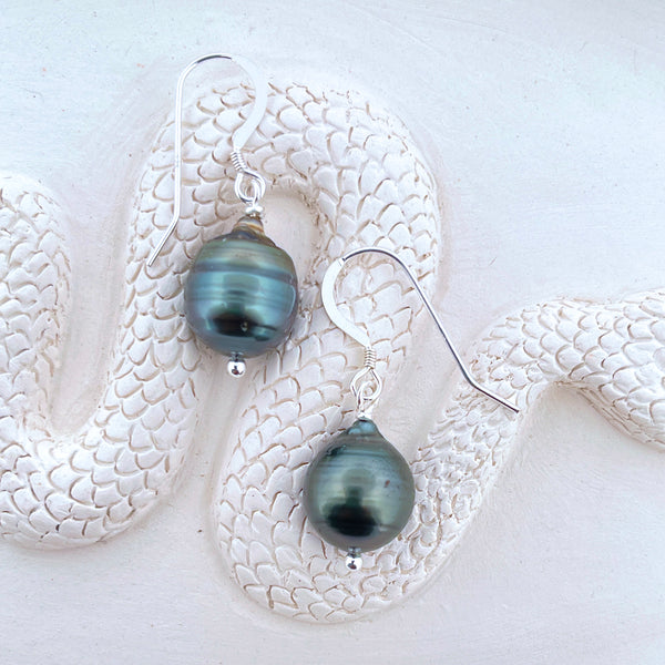 Tahitian  Pearl Drop Earrings