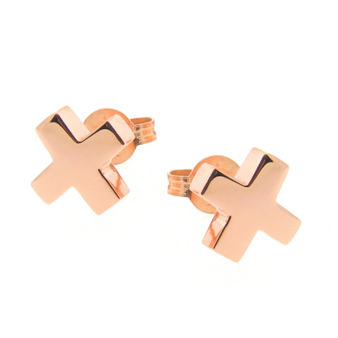 Rose Gold Kiss Stud Earrings