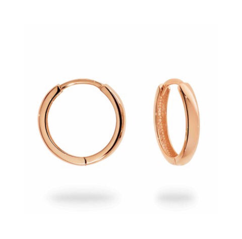 Medium Rose Gold hinged Huggie Hoops