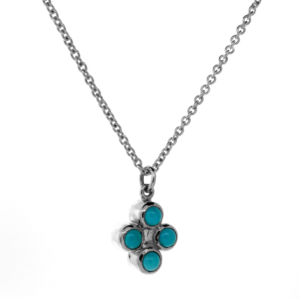 Sterling Silver Turquoise Quattro Bubble Pendant